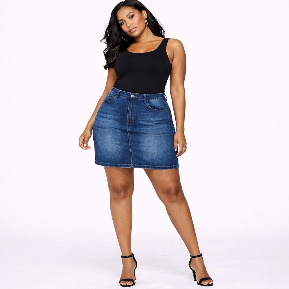 Old Navy mini stone washed blue skirt Size: 12